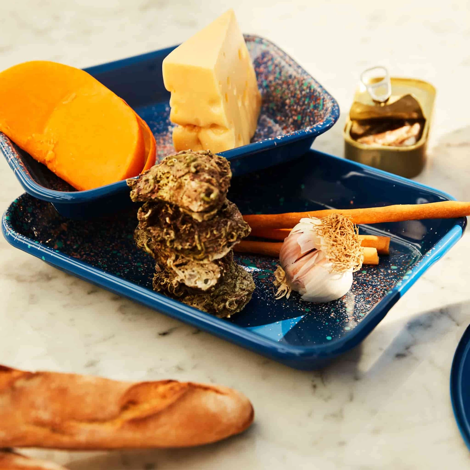 Splatter Fest Enamel Roasting And Serving Dish, Cobalt Blue 4 Splatter Fest Enamel Roasting And Serving Dish, Cobalt Blue - Image 4