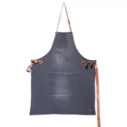 Dutchdeluxes Canvas BBQ Apron In Washed Grey