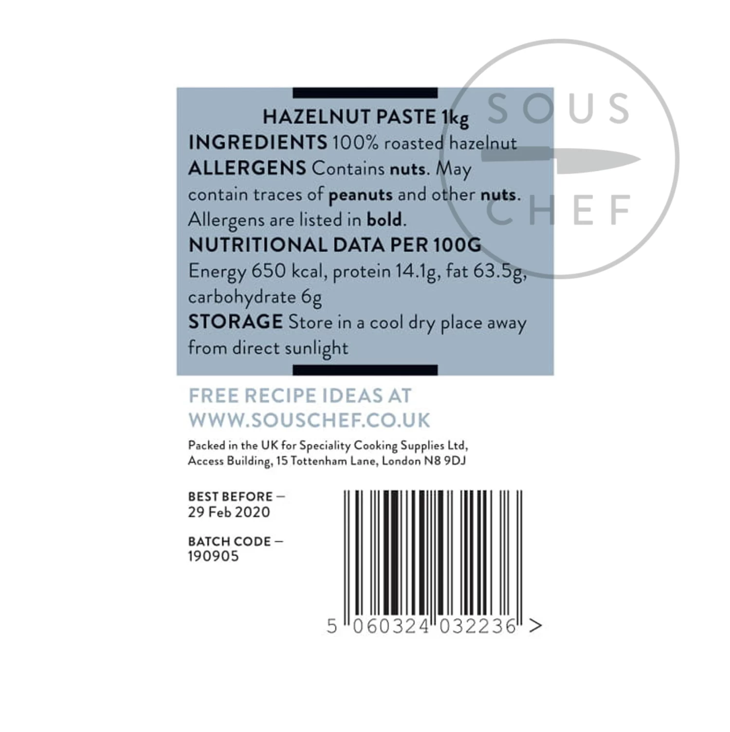 Hazelnut Paste For Catering, 1kg 2 Hazelnut Paste For Catering, 1kg - Image 2