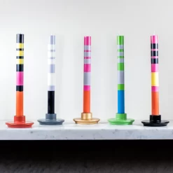 Set Of 6 Striped Dinner Candles - Multicolour 7 Set Of 6 Striped Dinner Candles - Multicolour -Sous Chef BX0001 StripedDinnerCandles Multicoloursetof6 LS