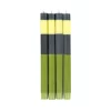 Set Of 4 Striped Colourblock Dinner Candles