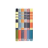 Set Of 6 Striped Dinner Candles - Warm Tones, Multicolour