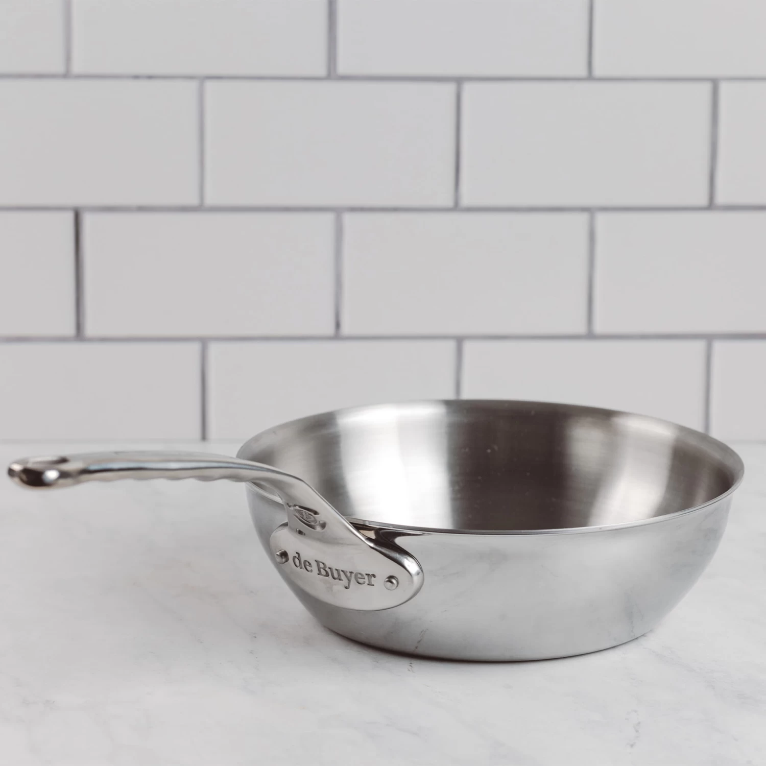 De Buyer Affinity Stainless Steel Curved Saute Pan 24cm 2 De Buyer Affinity Stainless Steel Curved Saute Pan 24cm - Image 2