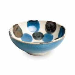 Amatsubu Noodle Bowl, Blue, 21.5cm Dia