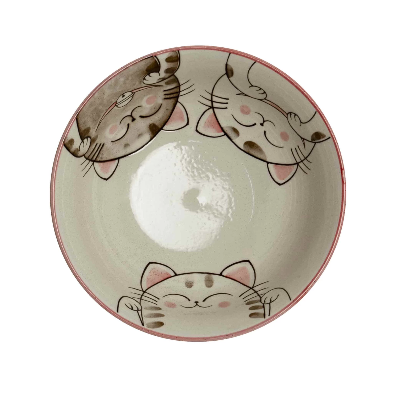 Pink Lucky Cat Japanese Ramen Bowl, 20.5cm 2 Pink Lucky Cat Japanese Ramen Bowl, 20.5cm - Image 2
