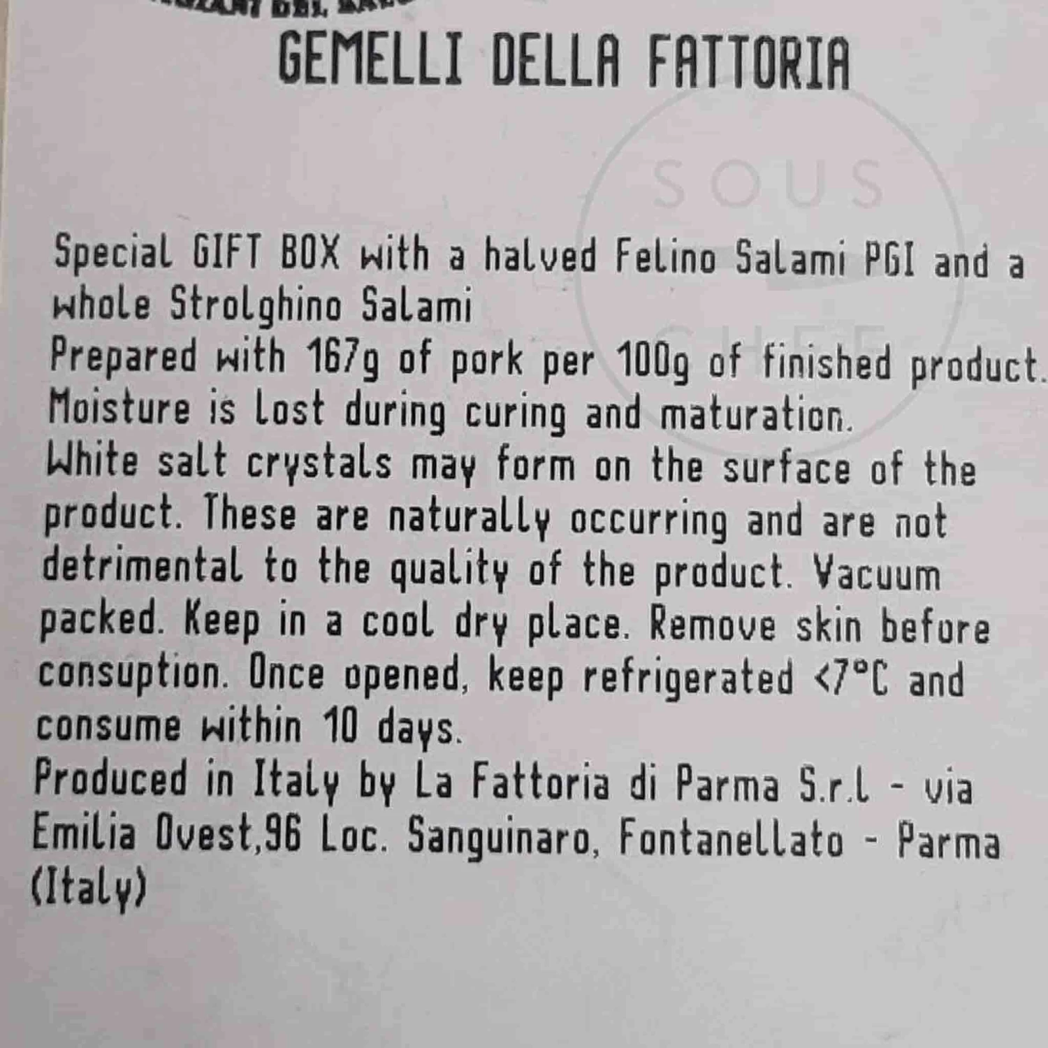 Short Dated La Fattoria Di Parma Salami Felino IGP Gift Set, 500g 3 Short Dated La Fattoria Di Parma Salami Felino IGP Gift Set, 500g - Image 3