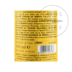 Giuseppe Giusti Balsamic Vinegar Historical Collection In Wooden Casket -Sous Chef GI0004 GiuseppeGiustiBalsamicVinegarHistoricalCollectioninWoodenCasket nutrition 3