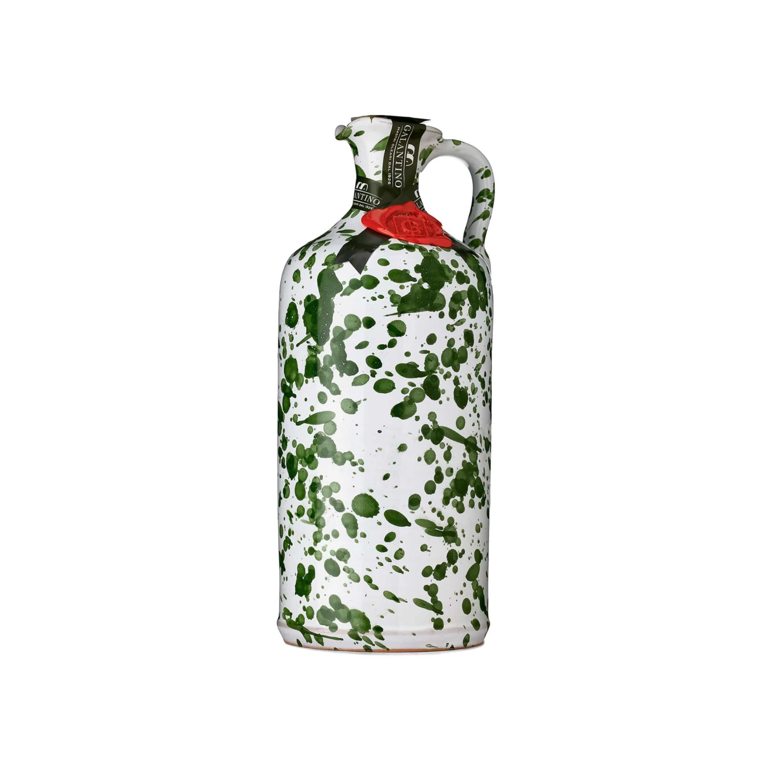 Galantino Puglian Extra Virgin Olive Oil In Green Splatter Ceramic Bottle 500ml 1 Galantino Puglian Extra Virgin Olive Oil In Green Splatter Ceramic Bottle 500ml