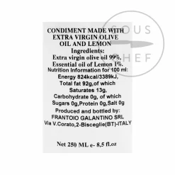 Galantino Puglian Olive Oil With Lemon In Terracotta Bottle 250ml -Sous Chef GT0009 PuglianOliveOilwithLemoninTerracottaBottle250ml BoP