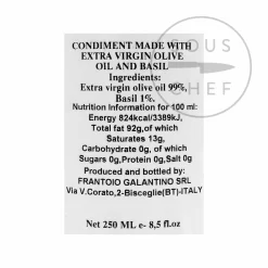 Galantino Puglian Olive Oil With Basil In Terracotta Bottle 250ml 15 Galantino Puglian Olive Oil With Basil In Terracotta Bottle 250ml -Sous Chef GT0010 PuglianOliveOilwithBasilinTerracottaBottle250ml BoP