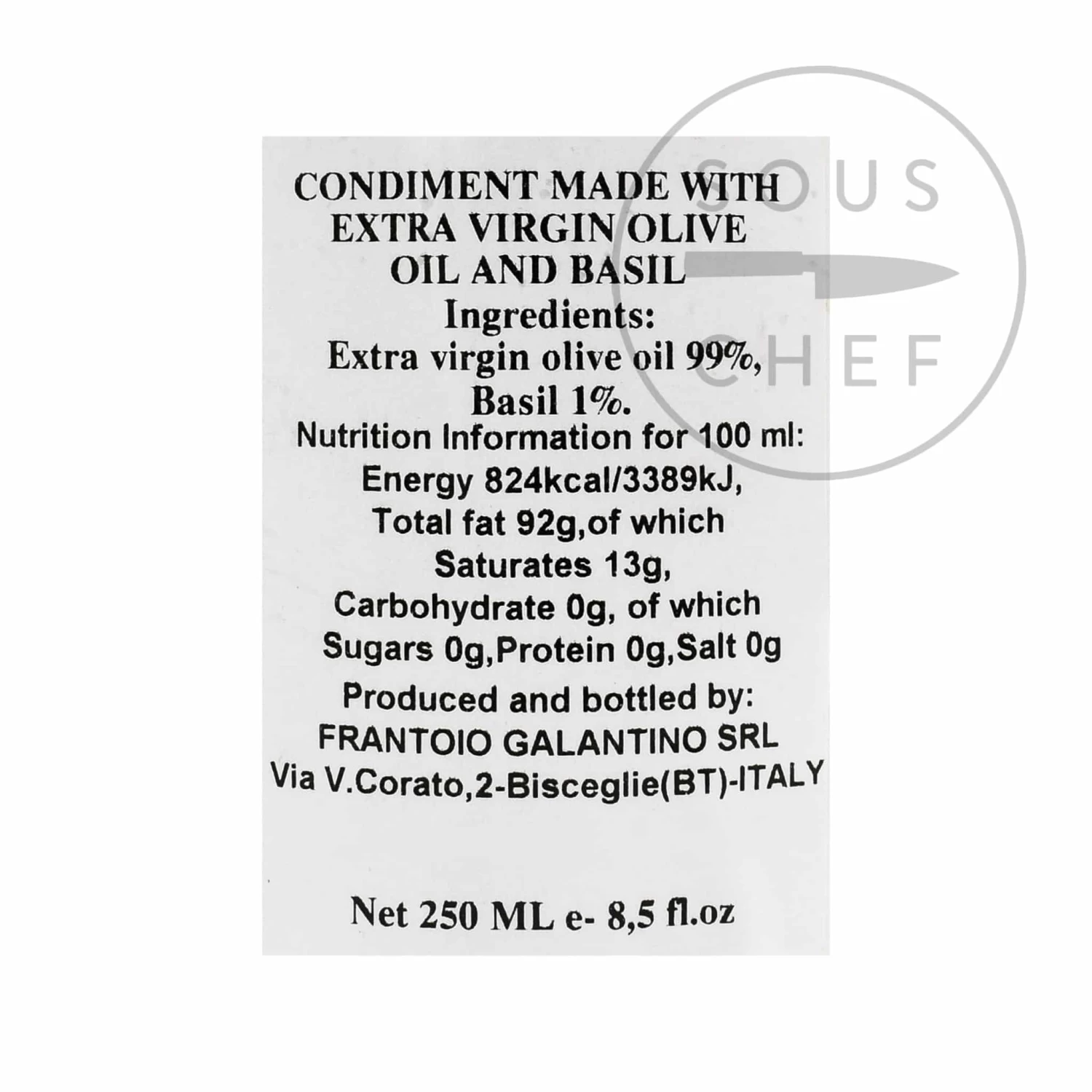 Galantino Puglian Olive Oil With Basil In Terracotta Bottle 250ml 8 Galantino Puglian Olive Oil With Basil In Terracotta Bottle 250ml - Image 8