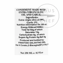 Galantino Puglian Olive Oil With Garlic In Terracotta Bottle 250ml 7 Galantino Puglian Olive Oil With Garlic In Terracotta Bottle 250ml -Sous Chef GT0012 PuglianOliveOilwithGarlicinTerracottaBottle250ml BoP