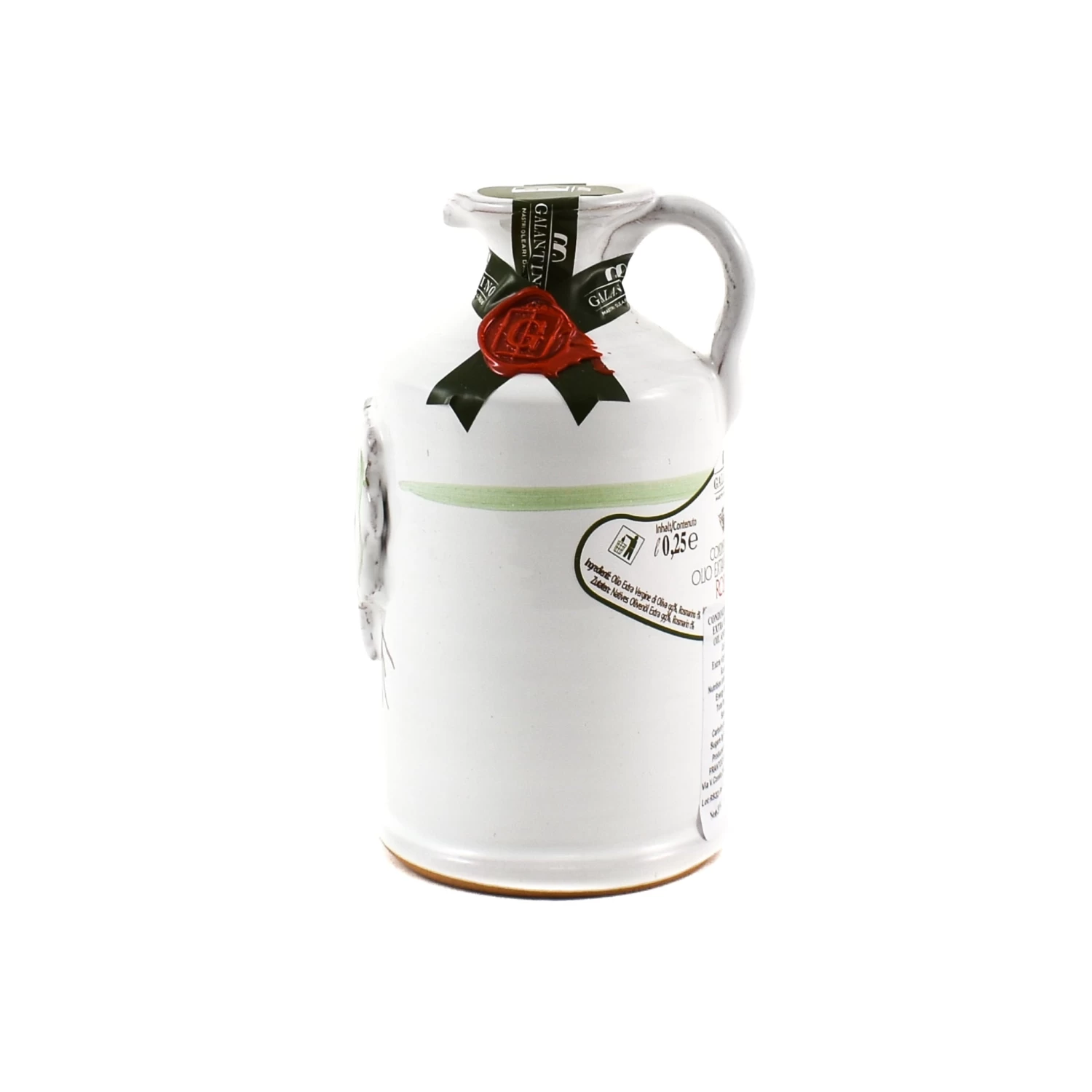 Galantino Puglian Olive Oil With Rosemary In Terracotta Bottle 250ml 2 Galantino Puglian Olive Oil With Rosemary In Terracotta Bottle 250ml - Image 2