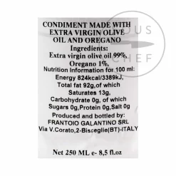 Galantino Short Dated Puglian Olive Oil With Oregano In Terracotta Bottle 250ml -Sous Chef GT0015 PuglianOliveOilwithOreganoinTerracottaBottle250ml BoP