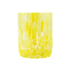 Murano Glass Tumbler, Yellow -Sous Chef IA0001MuranoGlassTumbler Yellow ProductFrontLarge 2