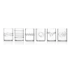 Ichendorf Milano Set Of 6 Assorted Water Tumblers, Clear