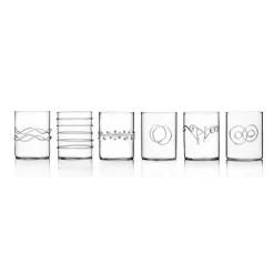 Ichendorf Milano Set Of 6 Assorted Water Tumblers, Clear