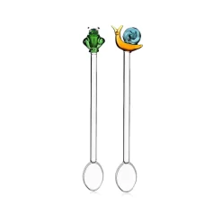 Ichendorf Milano Snail And Frog Set Of 2 Stirring Spoons, 15cm
