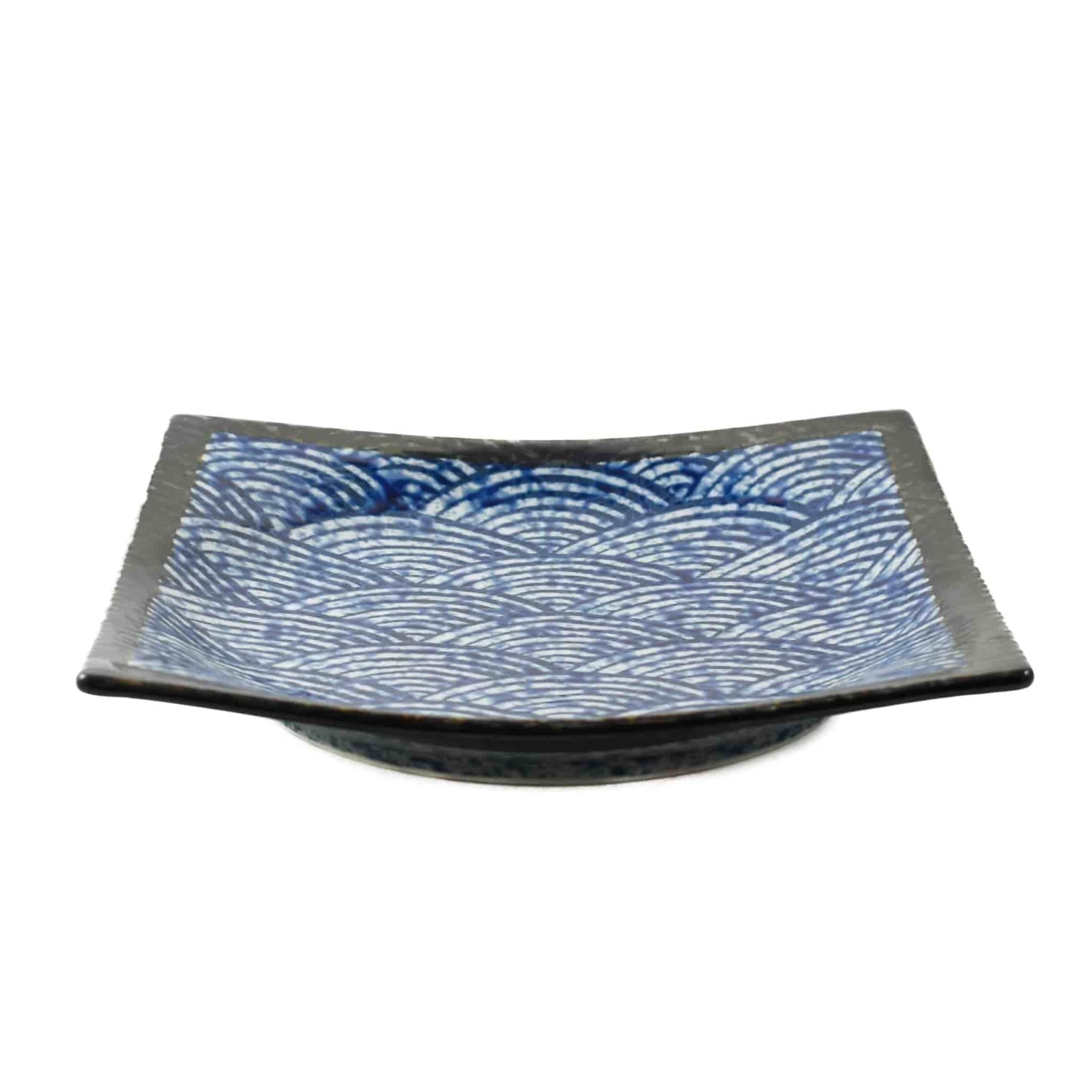 Blue Wave Large Square Plate, 23.5cm 1 Blue Wave Large Square Plate, 23.5cm