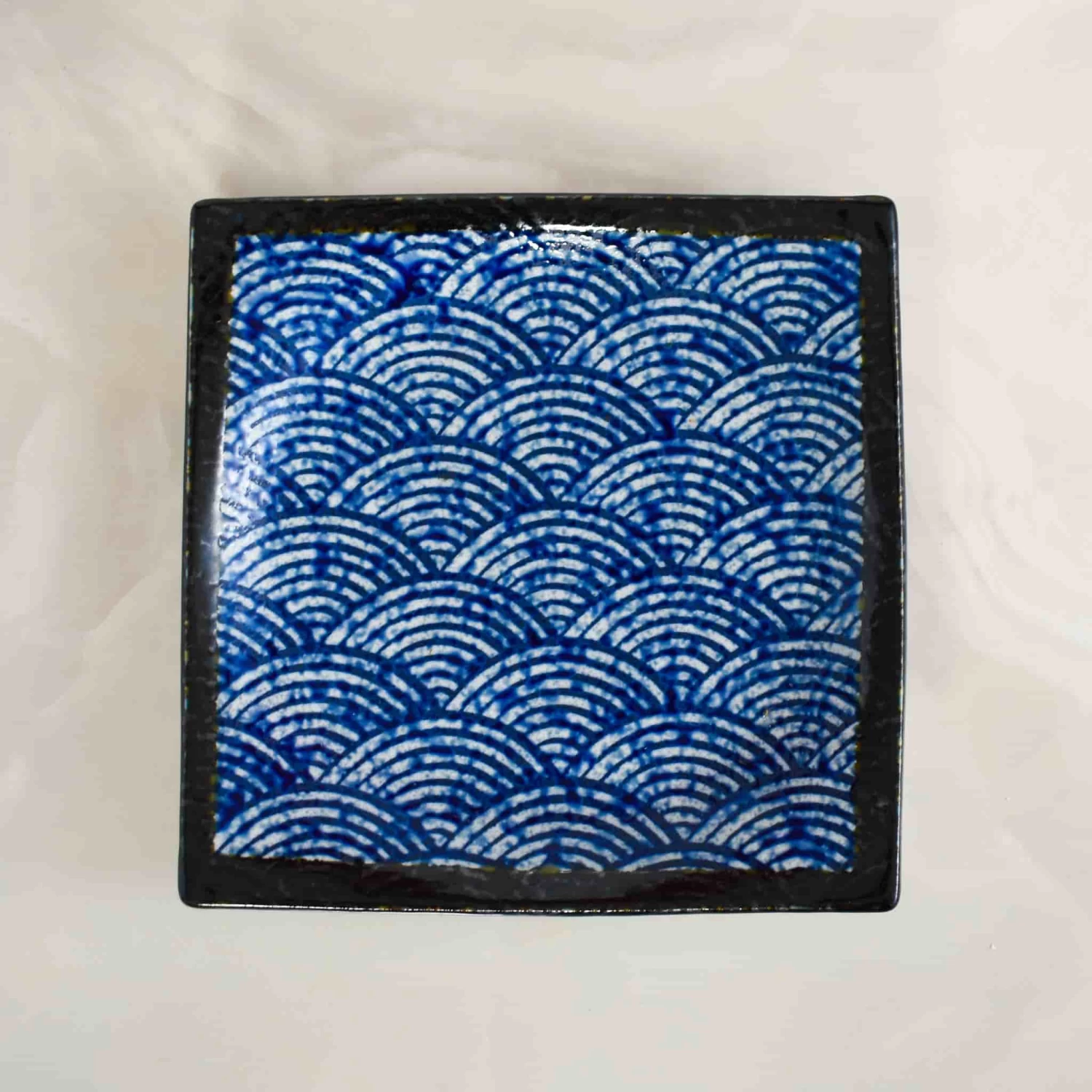 Blue Wave Large Square Plate, 23.5cm 2 Blue Wave Large Square Plate, 23.5cm - Image 2