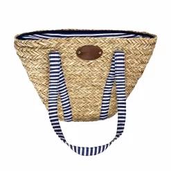 Sac De Plage Riviera Blue Stripe Picnic Tote, 4 Person