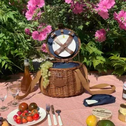 Tuileries Navy Picnic Basket, 2 Person -Sous Chef JD0018TuileriesNavyPicnicBasket 2PersonLife