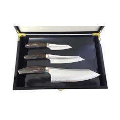 Seki 3 Layer Knife Trio With Wooden Gift Box