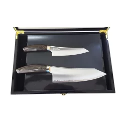 Seki 3 Layer Knife Duo With Wooden Gift Box