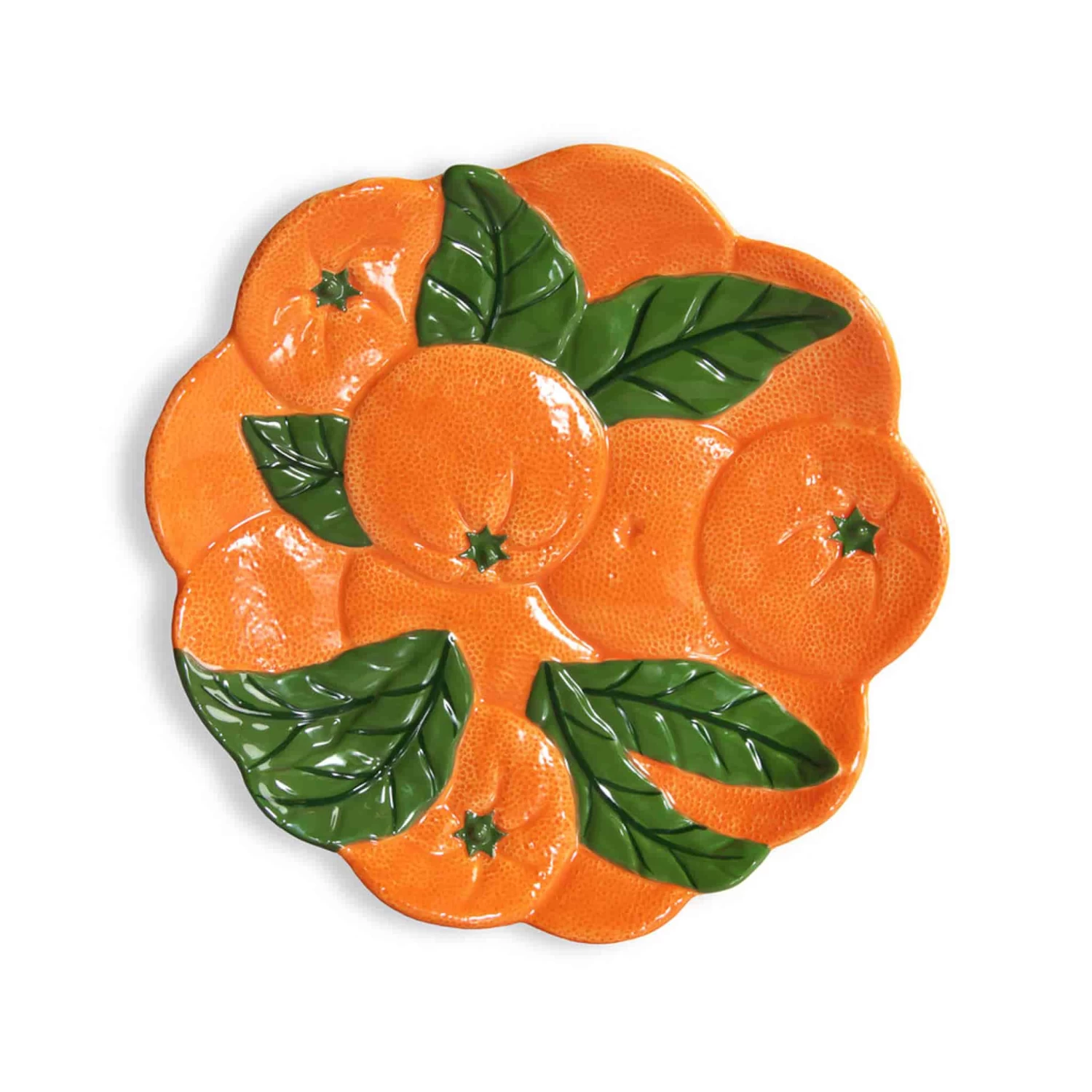 & Klevering Orange Ceramic Plate, 23.5cm 1 & Klevering Orange Ceramic Plate, 23.5cm