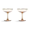 & Klevering Set Of 2 Rose Coupe Glasses