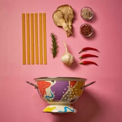 Abstract Enamel Colander, 22cm 9 Abstract Enamel Colander, 22cm -Sous Chef KP0025 AbstractEnamelColander lifestyle 2