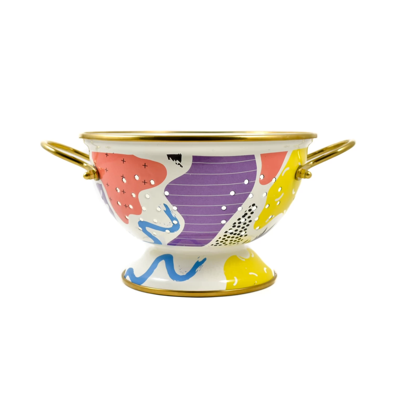 Abstract Enamel Colander, 22cm 1 Abstract Enamel Colander, 22cm