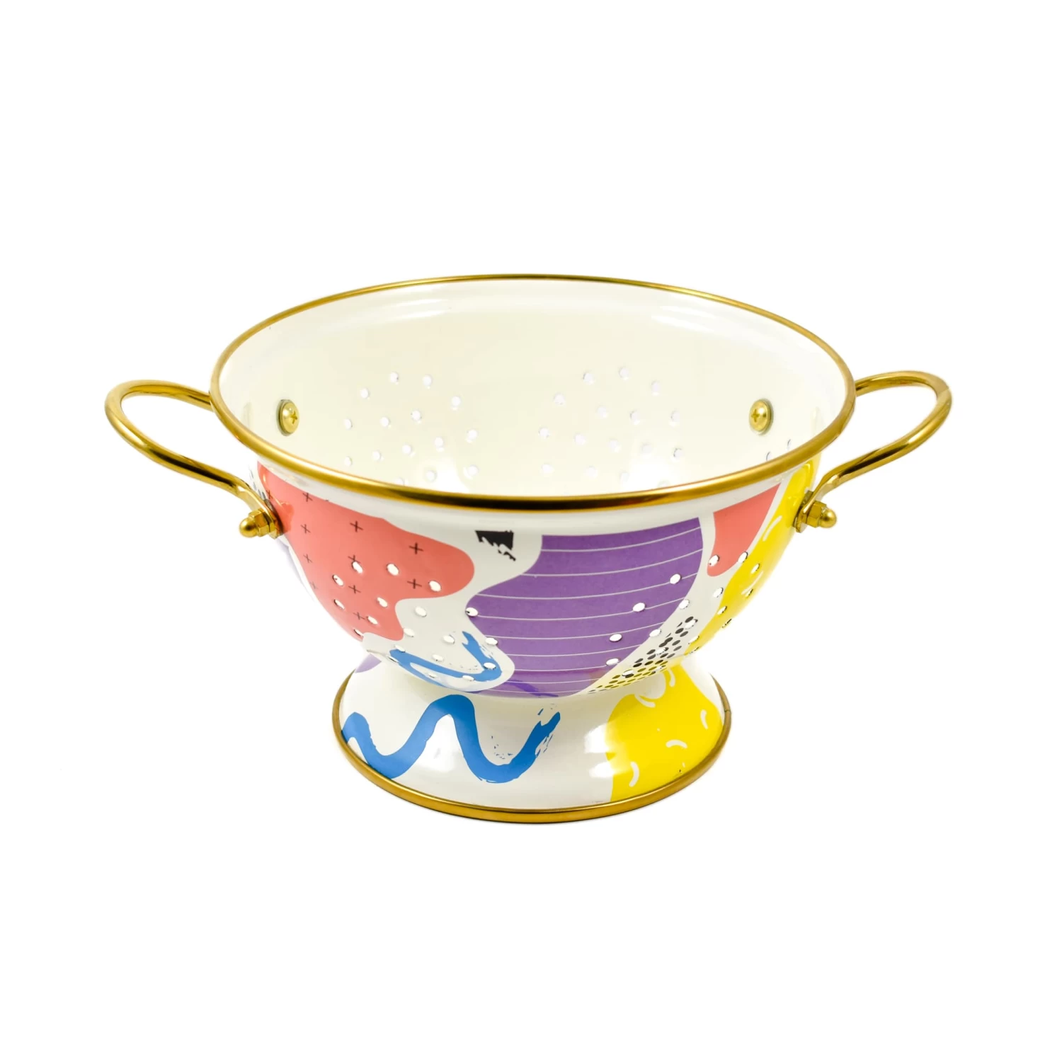 Abstract Enamel Colander, 22cm 2 Abstract Enamel Colander, 22cm - Image 2