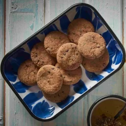 Paintstroke Enamel Roasting & Serving Dish Blue & White 5 Paintstroke Enamel Roasting & Serving Dish Blue & White -Sous Chef Kapka 1682