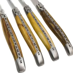 Laguiole En Aubrac Set Of 4 Full Handle Steak Knives, Pistachio Wood -Sous Chef LR0001LaguioleenAubracSetof4FullHandleSteakKnives PistachioWood3