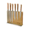 Laguiole En Aubrac Classic Knife Block Of 6 Kitchen Knives, Juniper