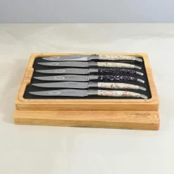 Laguiole En Aubrac Set Of 6 Shell Steak Knives