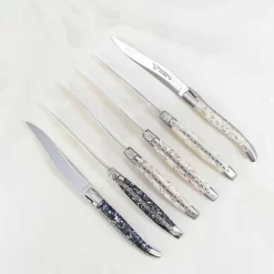 Laguiole En Aubrac Set Of 6 Shell Steak Knives -Sous Chef LR0032L2
