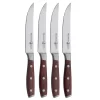 Messermeister Avanta Pakkawood 4 Piece Steak Knife Set, Brown