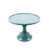 Mosser Glass Georgia Blue Milk Glass Cake Stand 10"