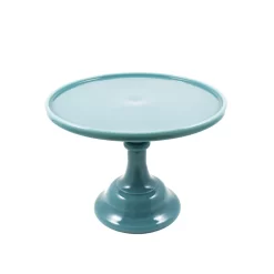 Mosser Glass Georgia Blue Milk Glass Cake Stand 10"