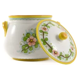 Pomegranate-Painted Terracotta Cooking Pot 20cm -Sous Chef NC0004 HandPaintedPomegranateCookingPot20cm2