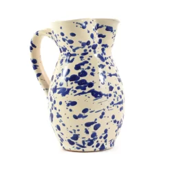 Puglia Blue Splatter Pitcher