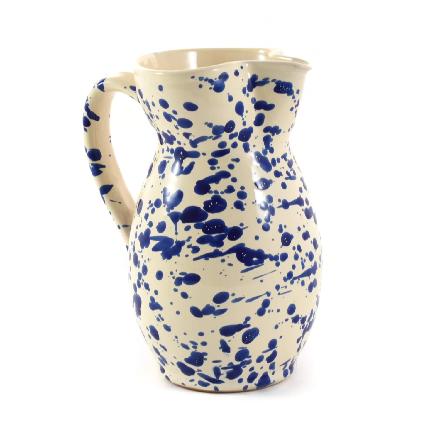 Puglia Blue Splatter Pitcher 2 Puglia Blue Splatter Pitcher - Image 2
