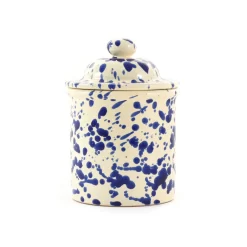 Puglia Blue Splatter Storage Jar 15cm