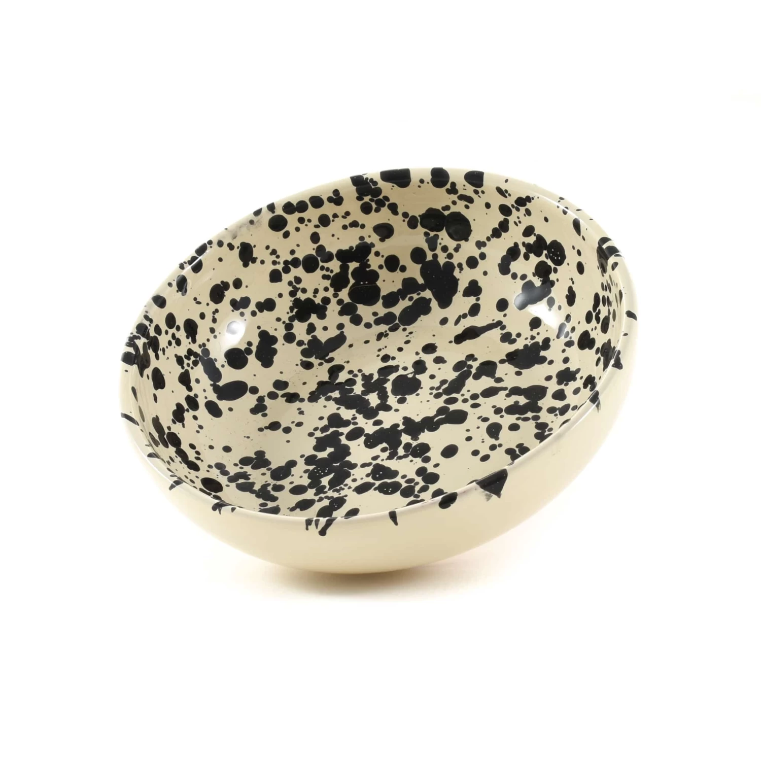 Puglia Black Splatter Bowl 19cm 3 Puglia Black Splatter Bowl 19cm - Image 3