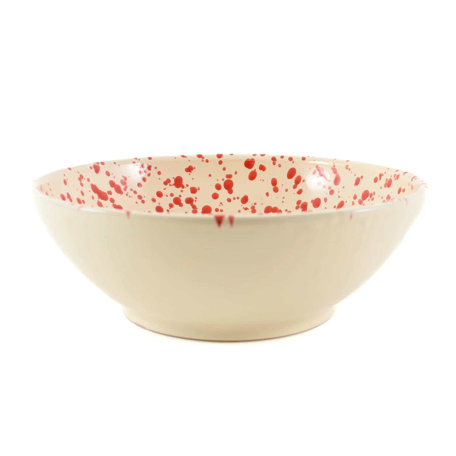 Puglia Red Splatter Large Salad Bowl 28cm 1 Puglia Red Splatter Large Salad Bowl 28cm