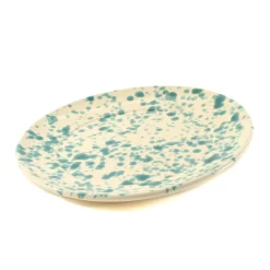 Puglia Aquamarine Splatter Dinner Plate 27cm -Sous Chef NC0046 PugliaAquamarineSplatterDinnerPlate27cm var2