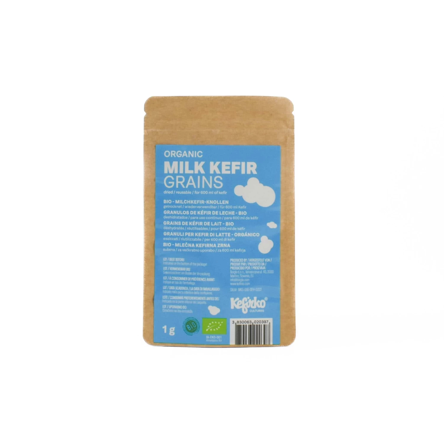 Kefirko Milk Kefir Grains, 2g 1 Kefirko Milk Kefir Grains, 2g
