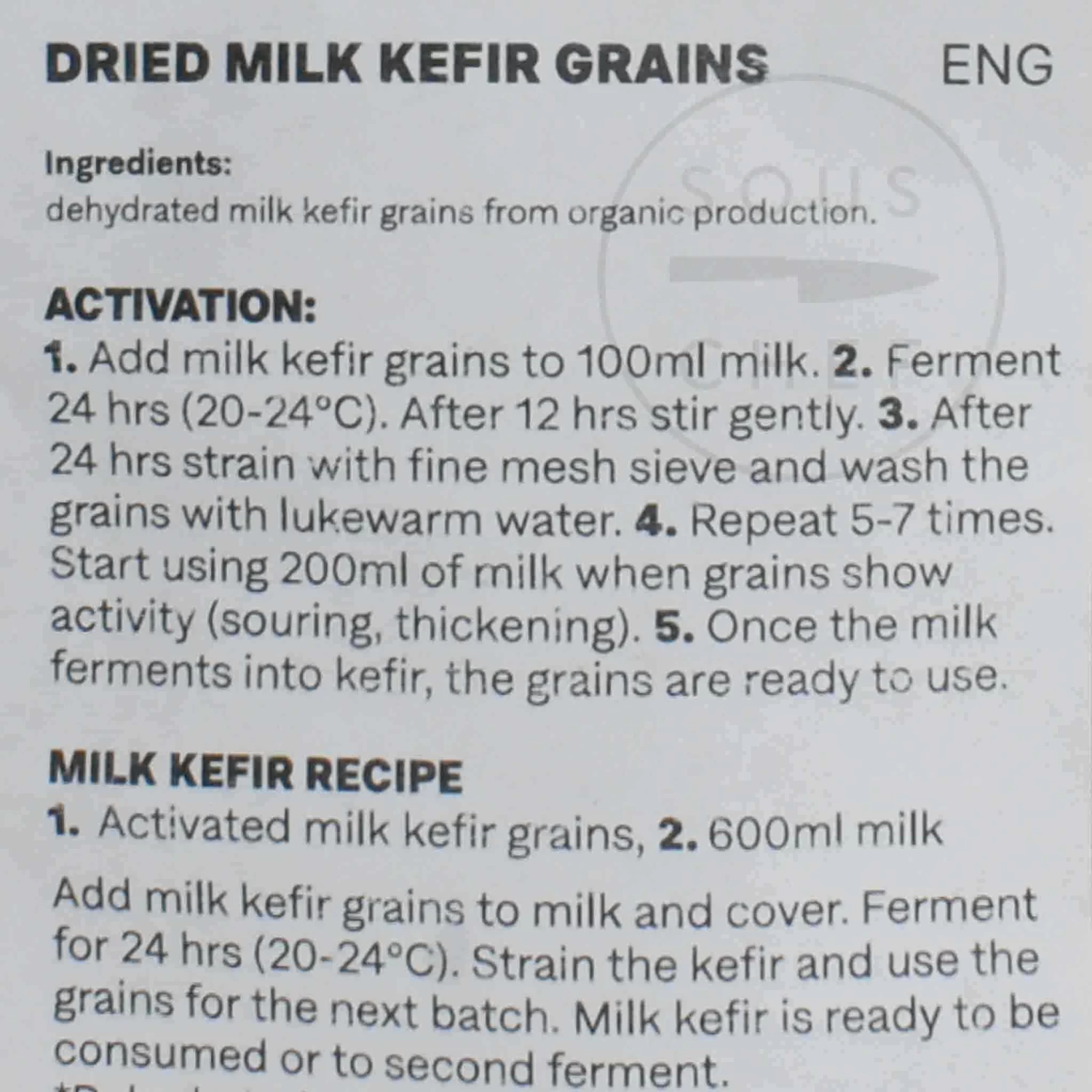 Kefirko Milk Kefir Grains, 2g 2 Kefirko Milk Kefir Grains, 2g - Image 2